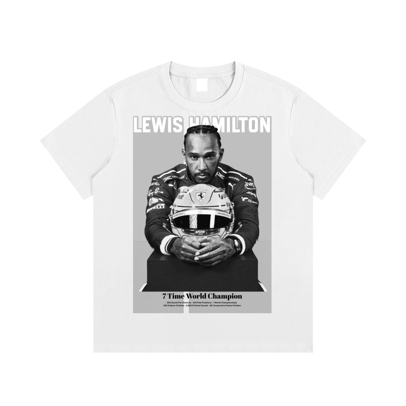 Lewis Hamilton T-Shirt,Hamilton Ferrari,Lewis Ferrari Shirt